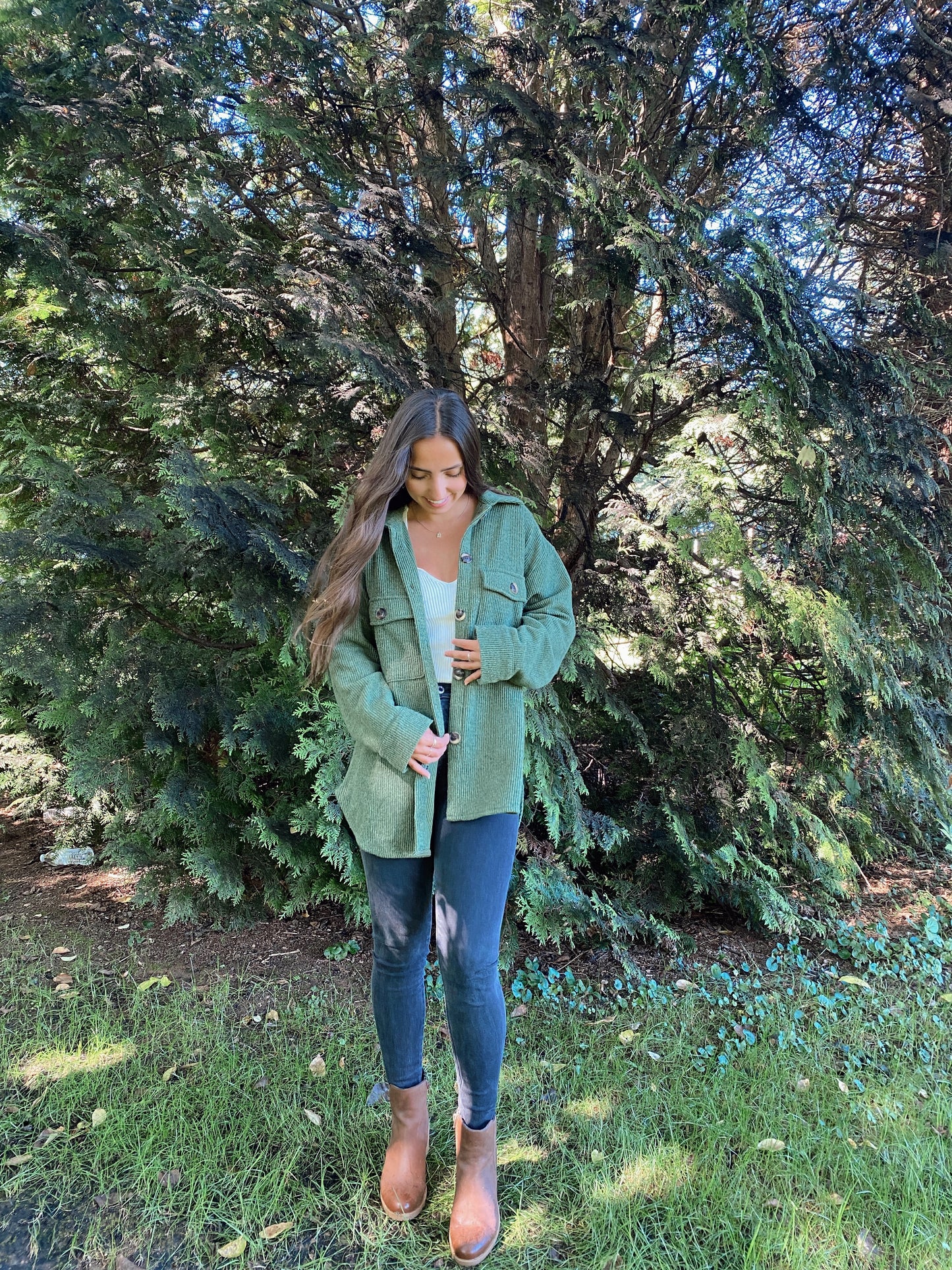 Evergreen Shacket