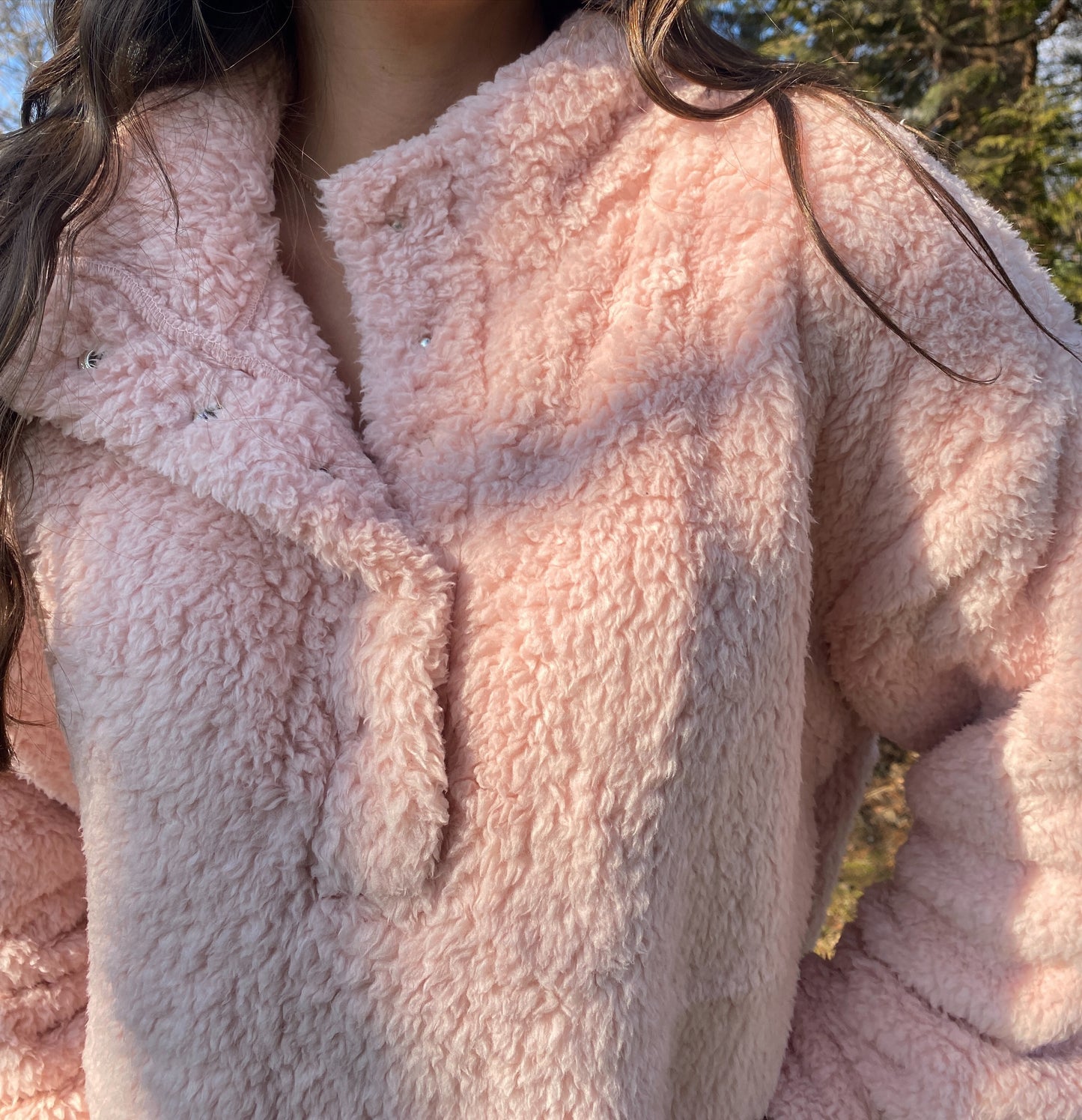 Pink Plush Pullover