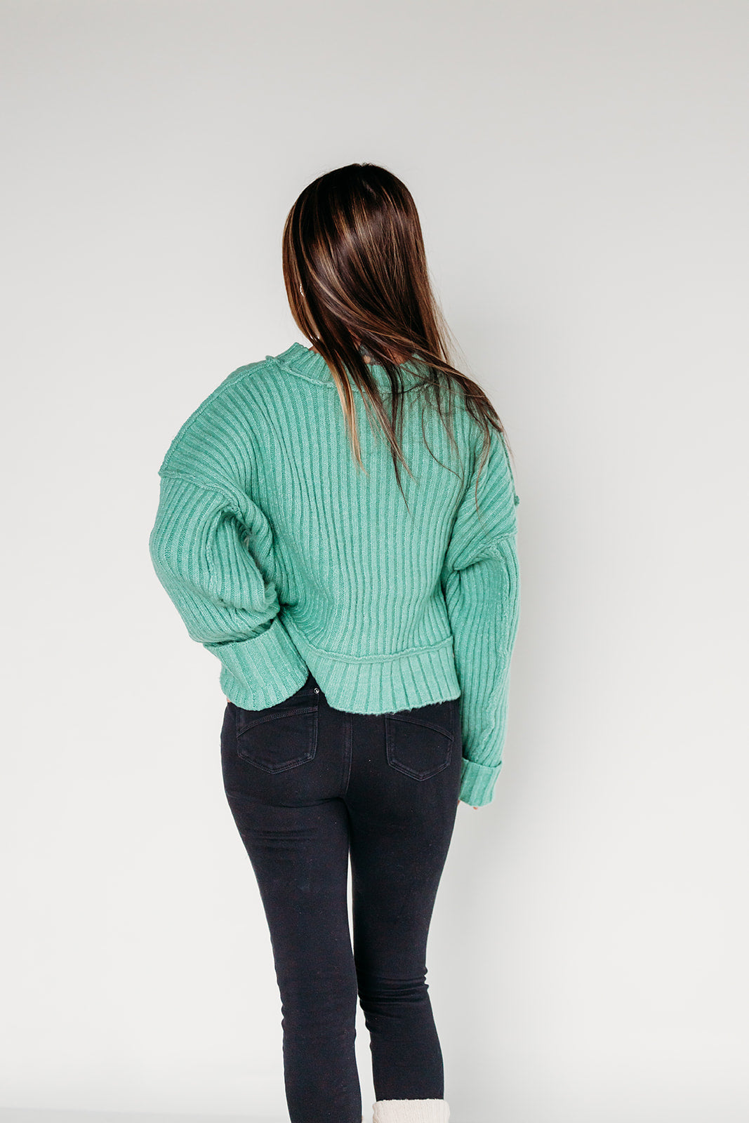 Jade Cropped Sweater