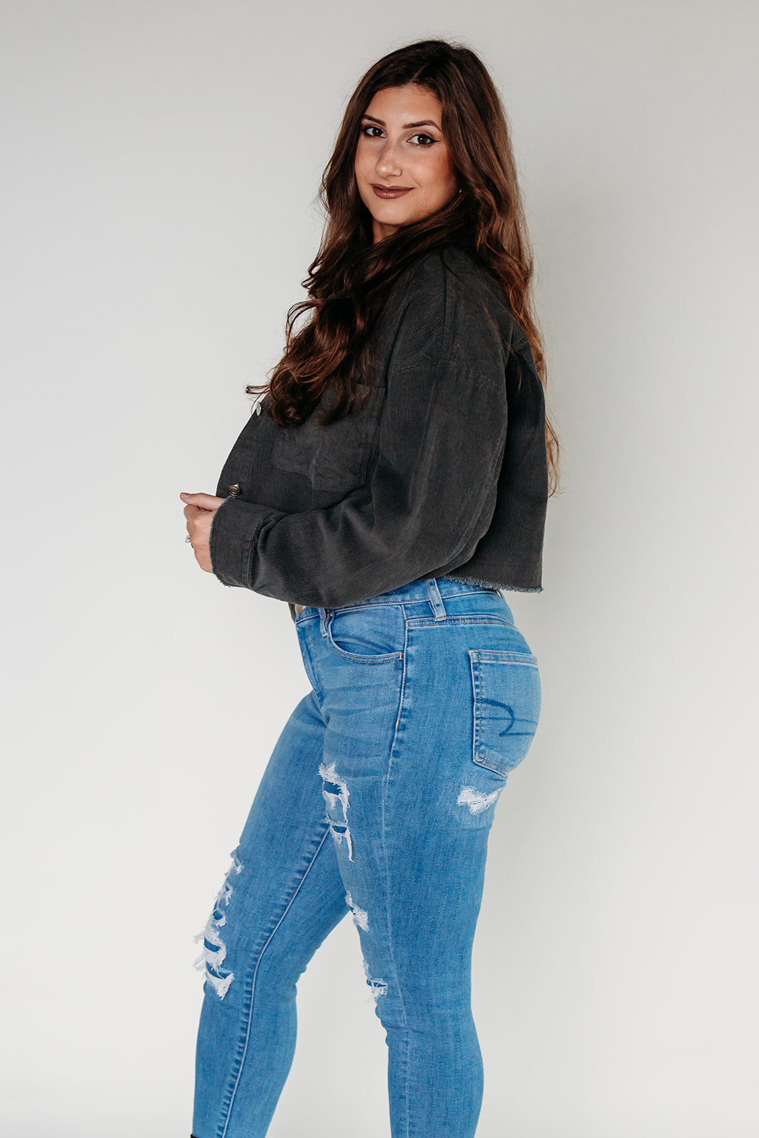 Cropped Corduroy Jacket