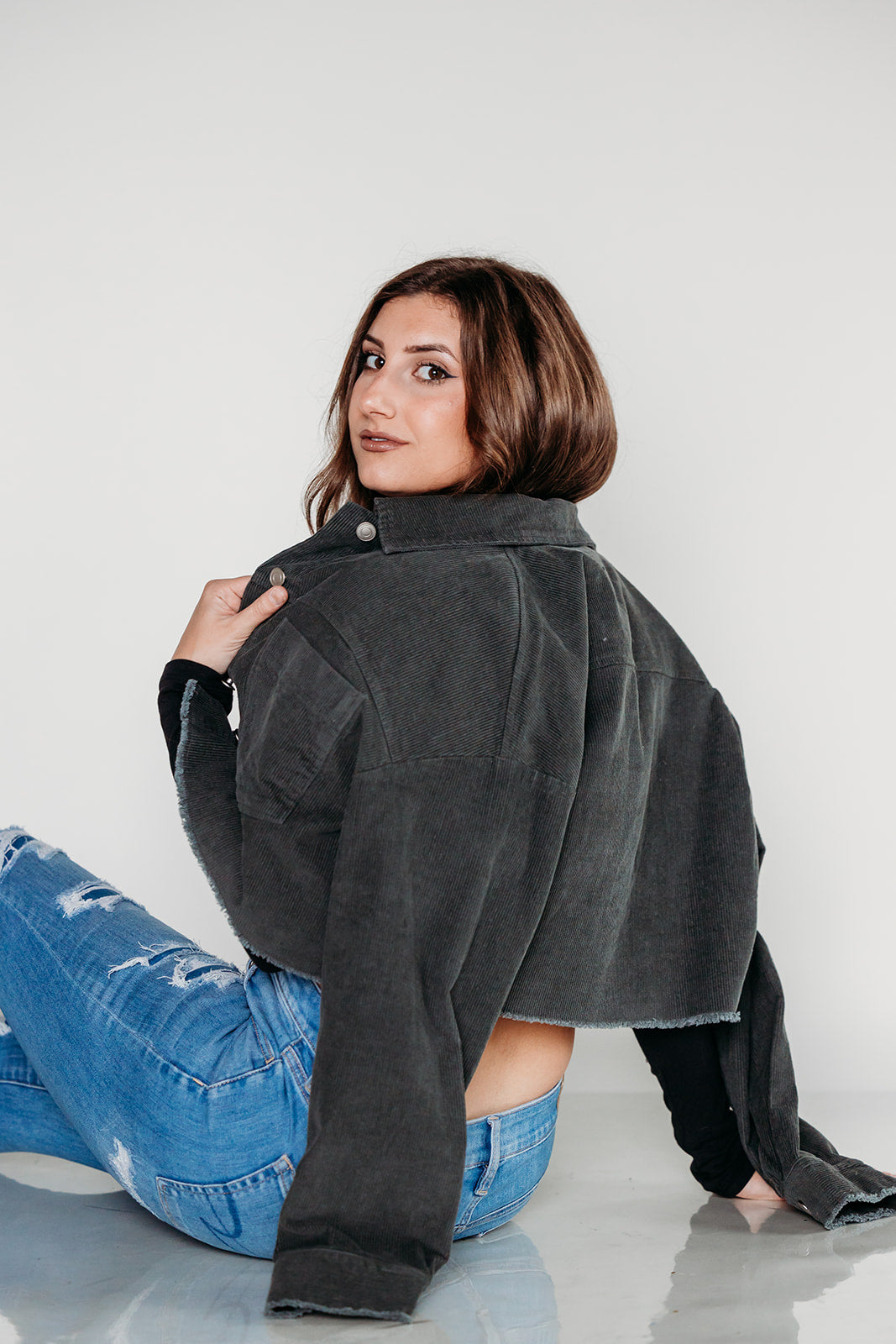 Cropped Corduroy Jacket