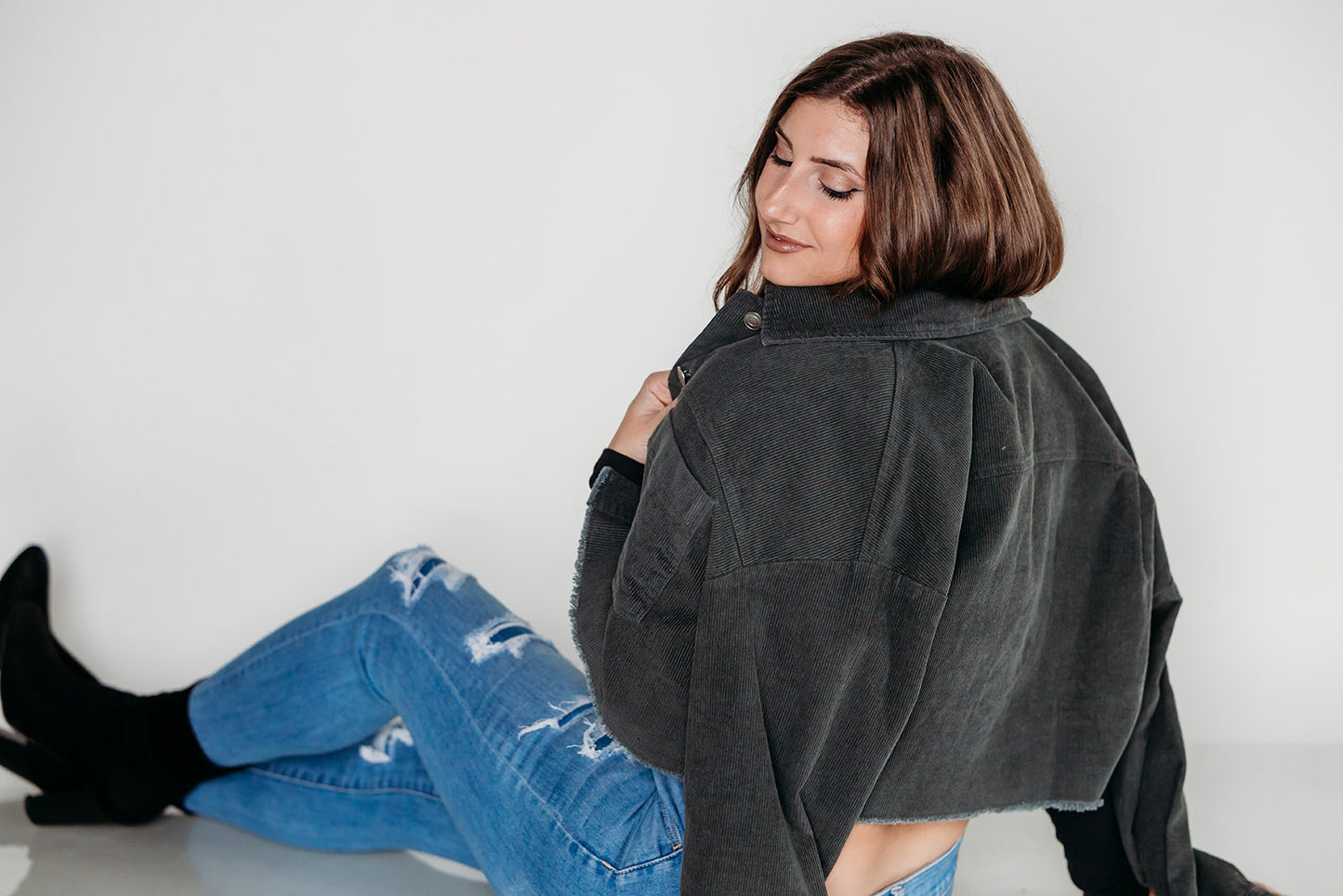 Cropped Corduroy Jacket
