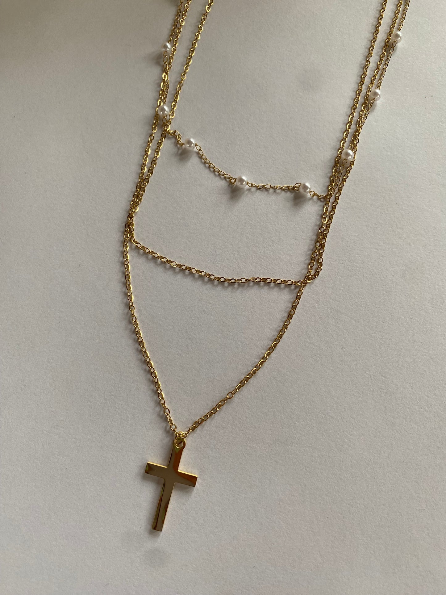 Gold Layered Cross Necklace