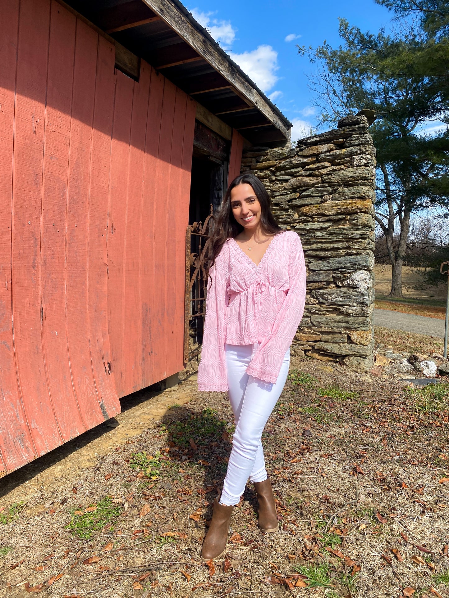Pink Lace Top