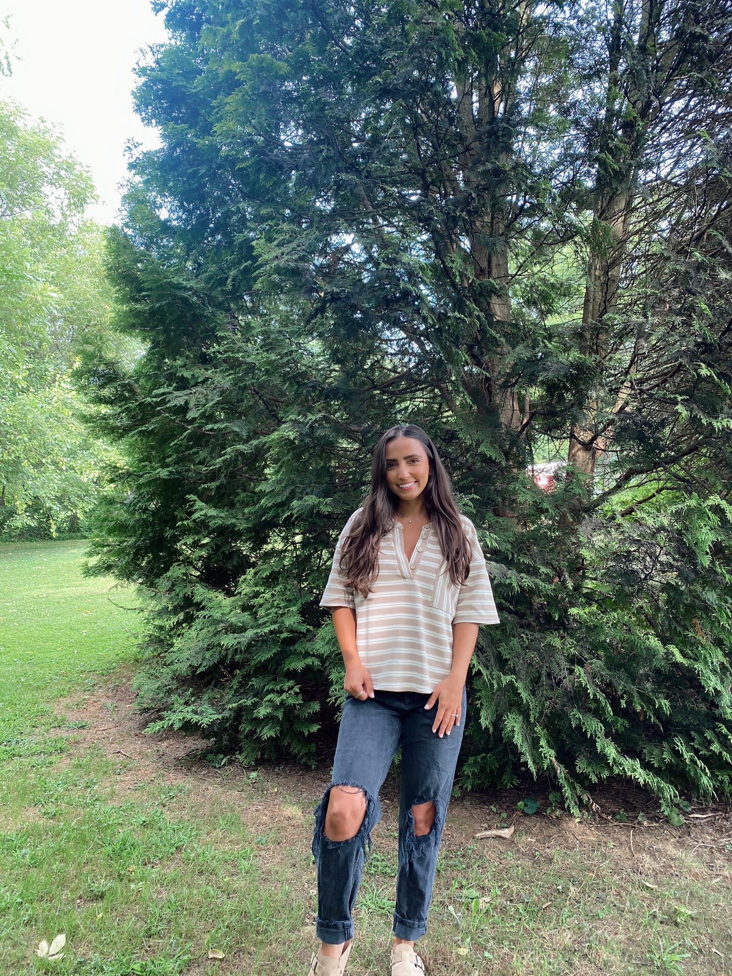 August to Autumn Striped Top