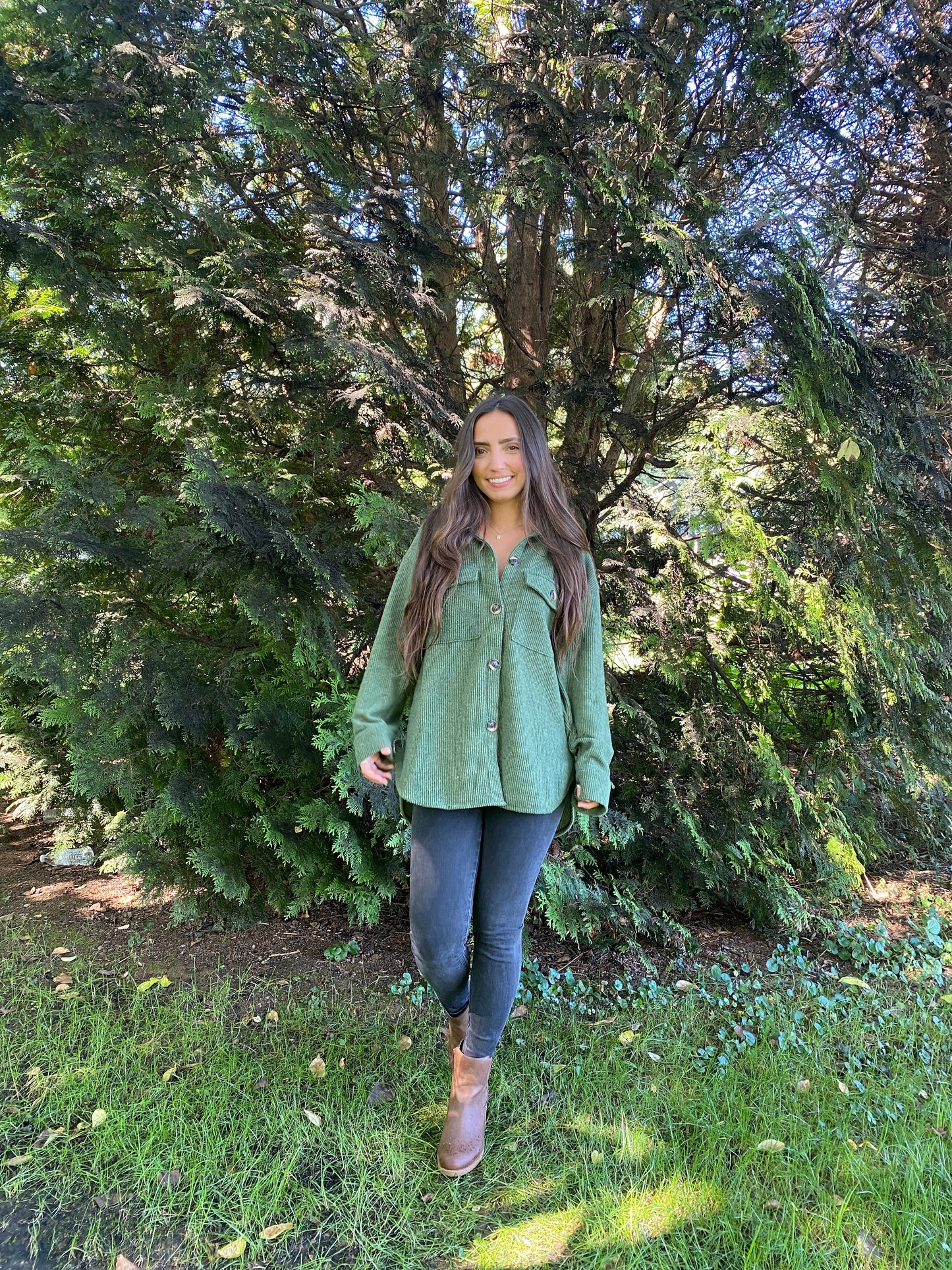 Evergreen Shacket