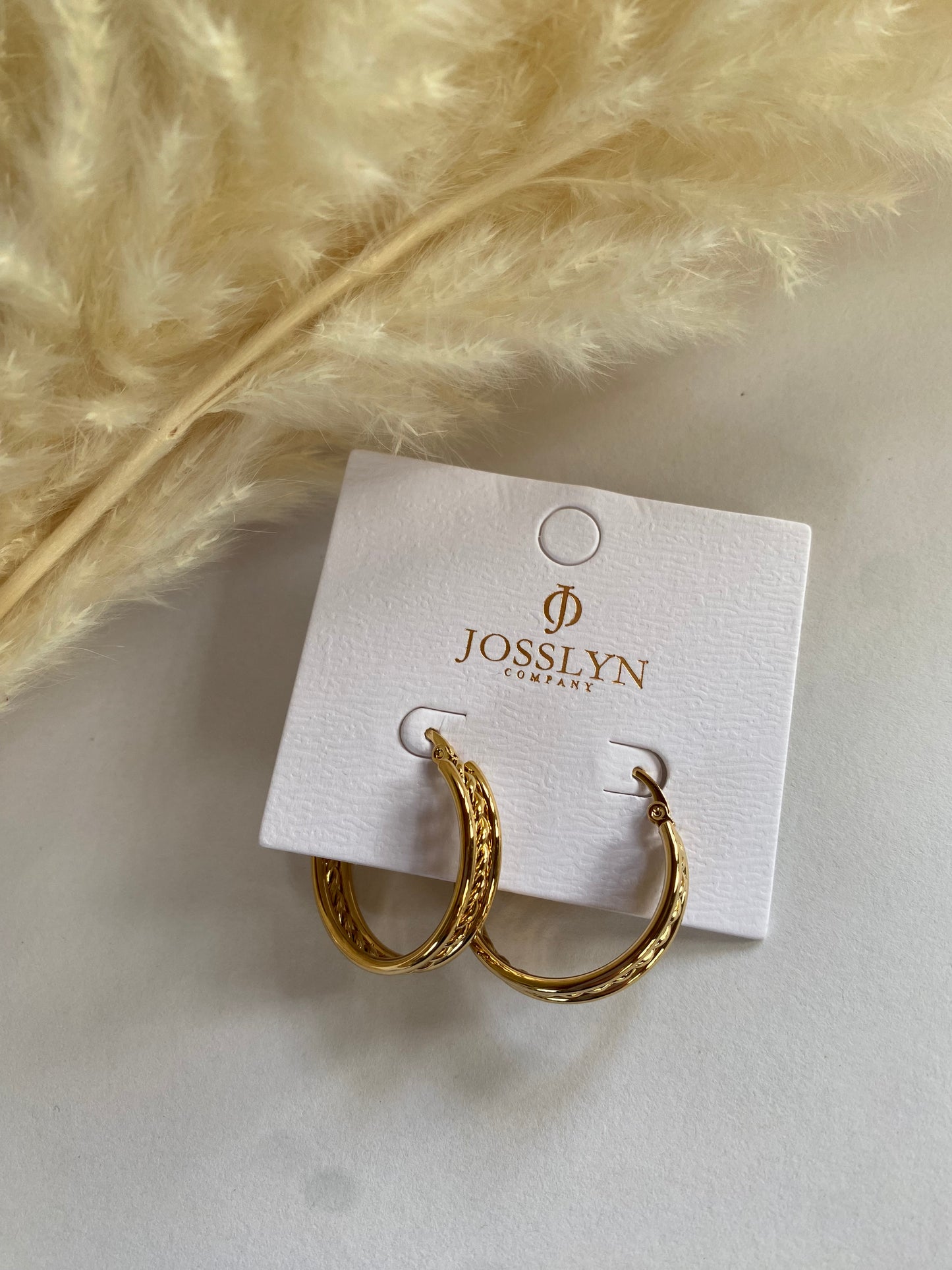 18k Stainless Steel Gold Hoops