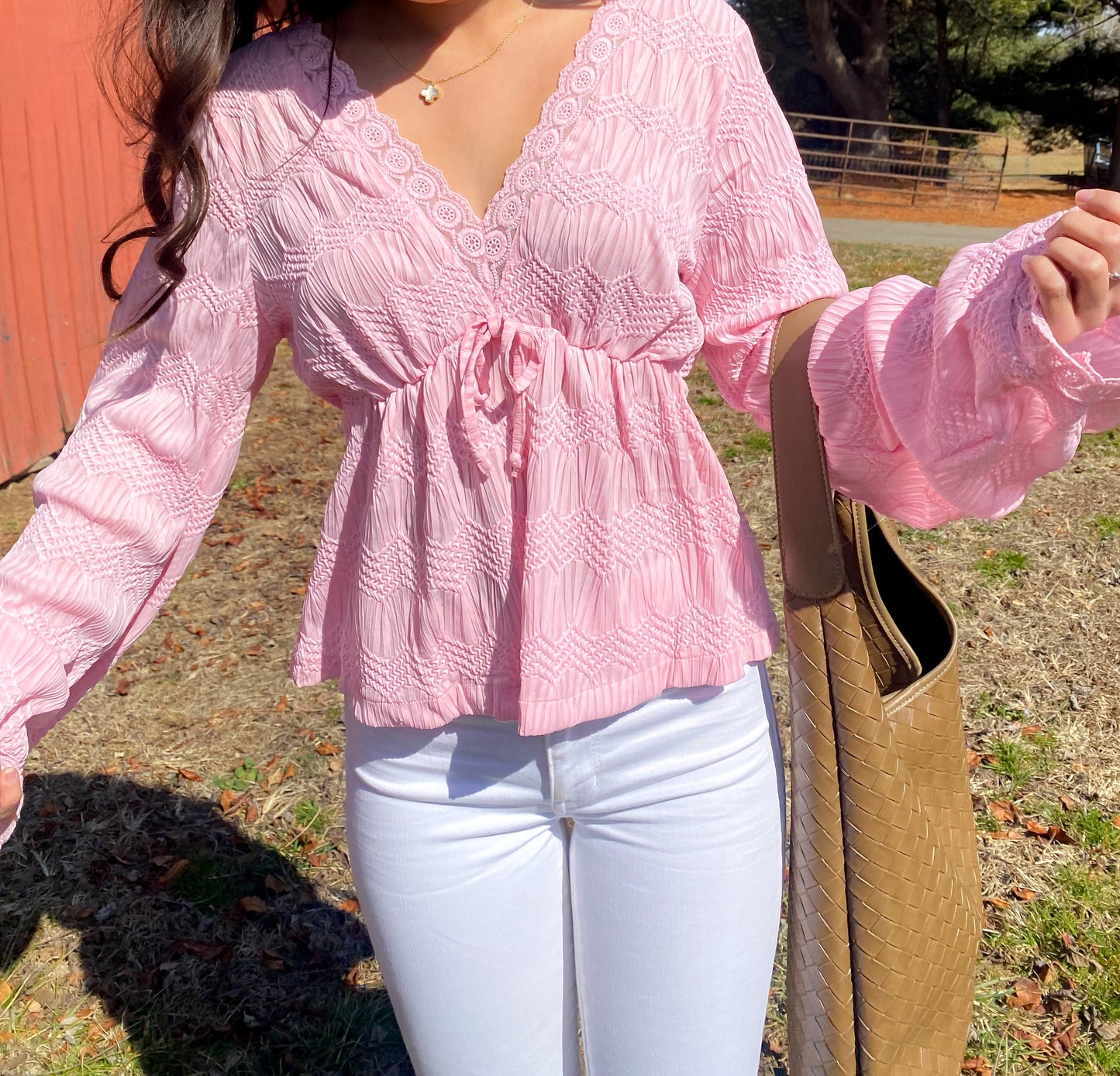 Pink Lace Top