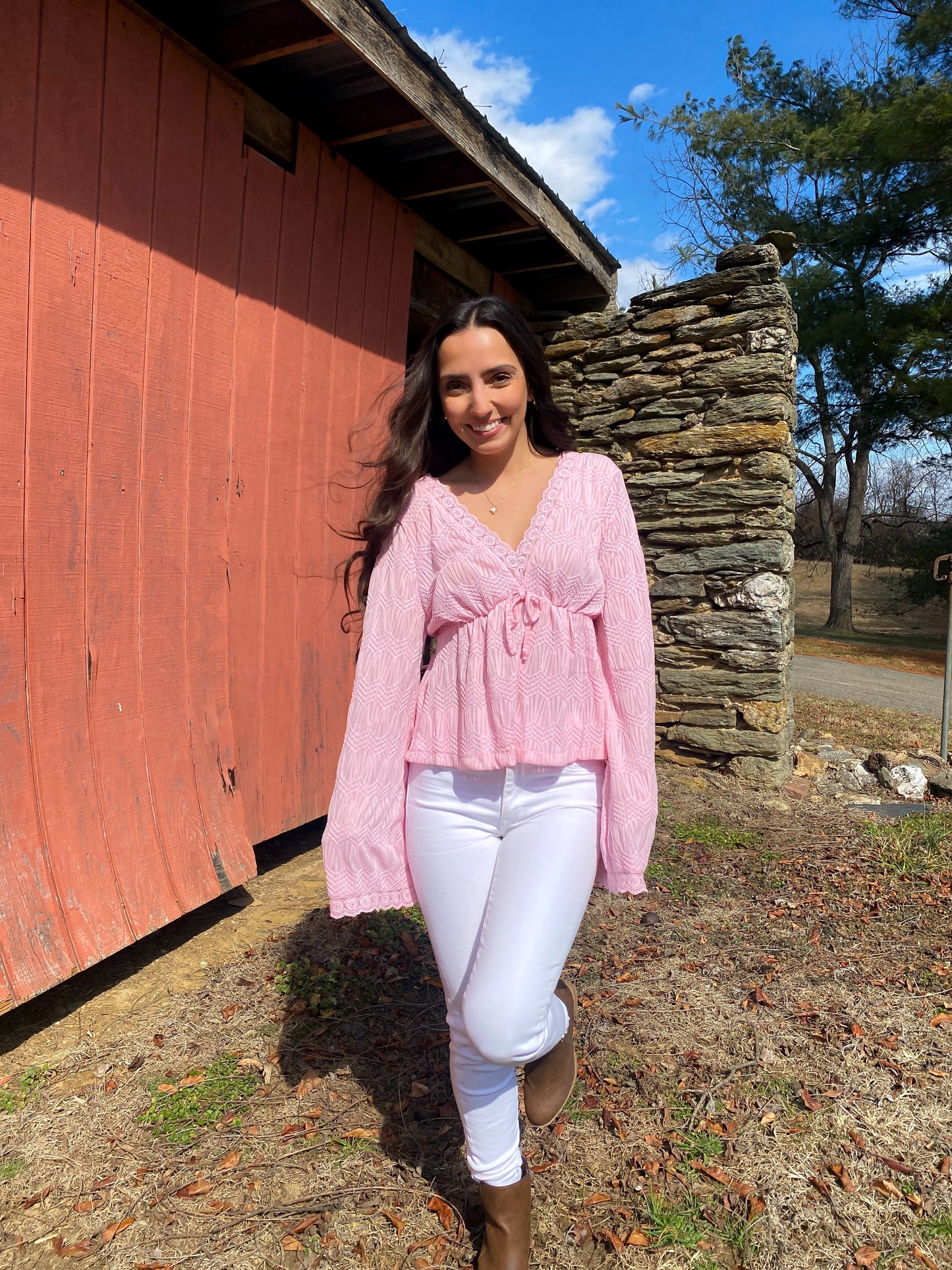 Pink Lace Top