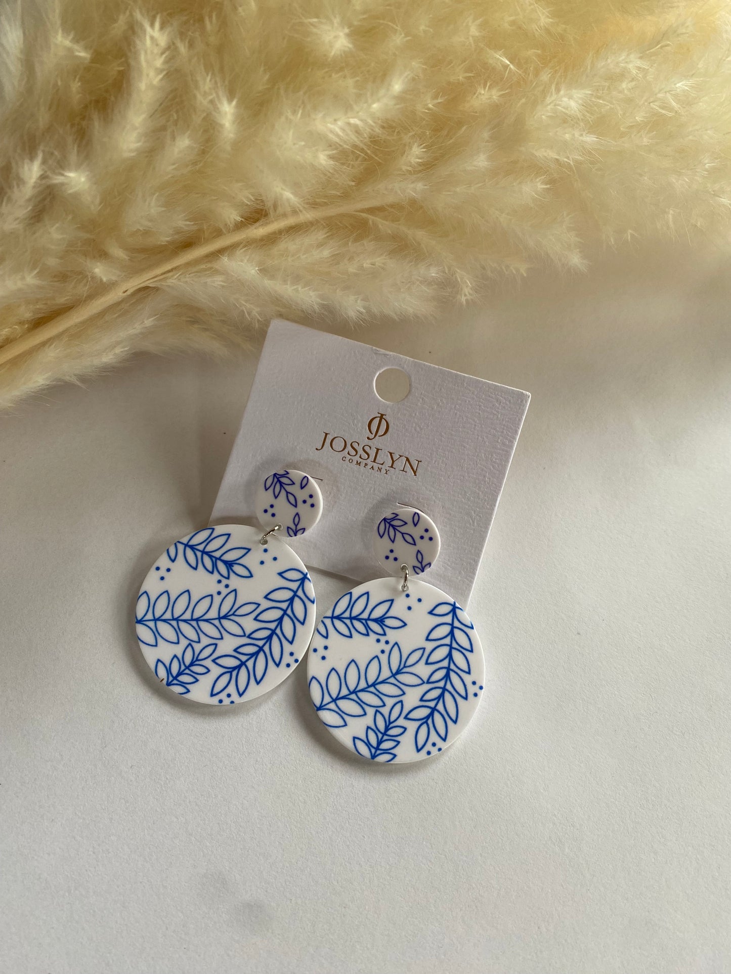 Floral Pattern Drop Earrings