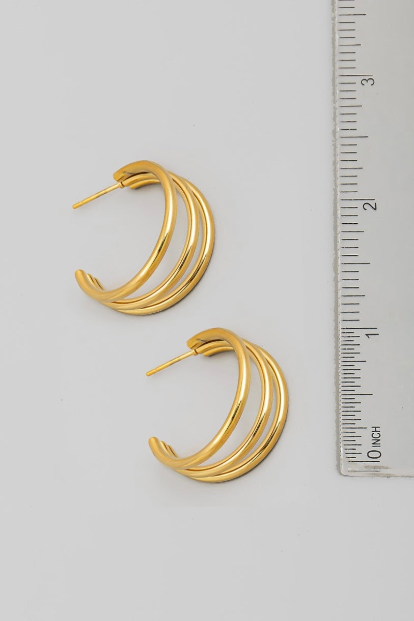Chunky Gold Hoop Earrings