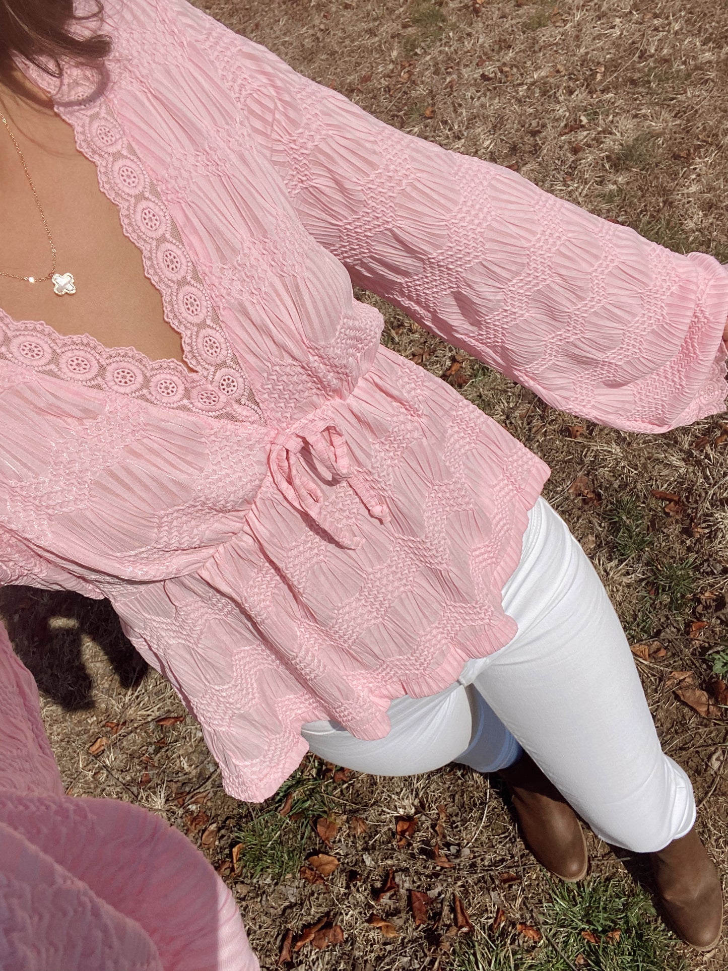 Pink Lace Top