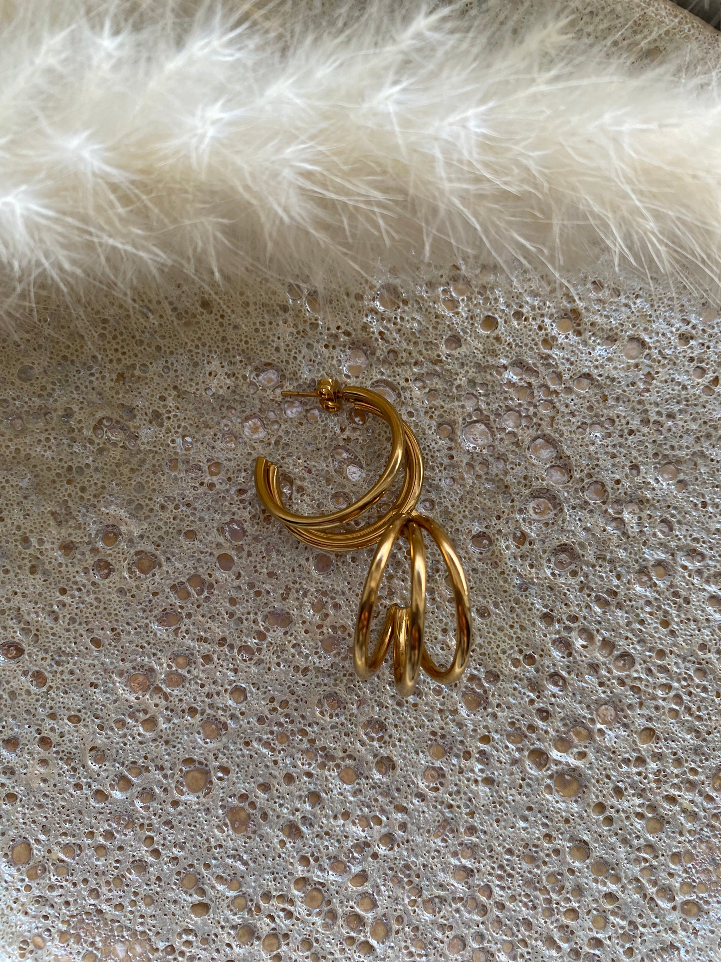 Stainless Steel Gold Hoops