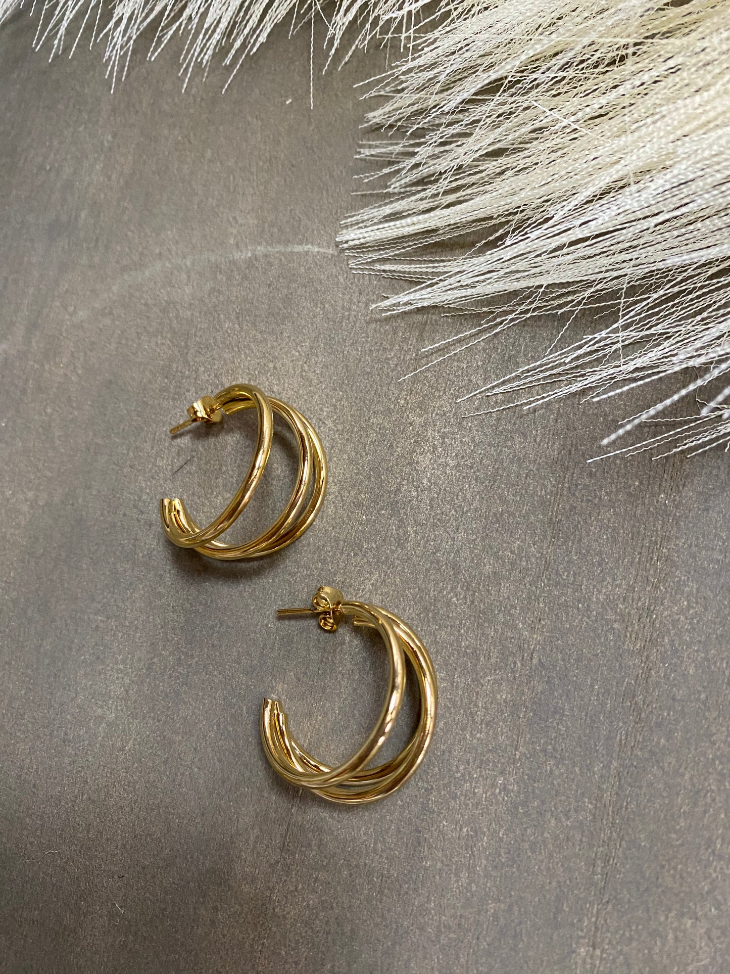 Stainless Steel Gold Hoops