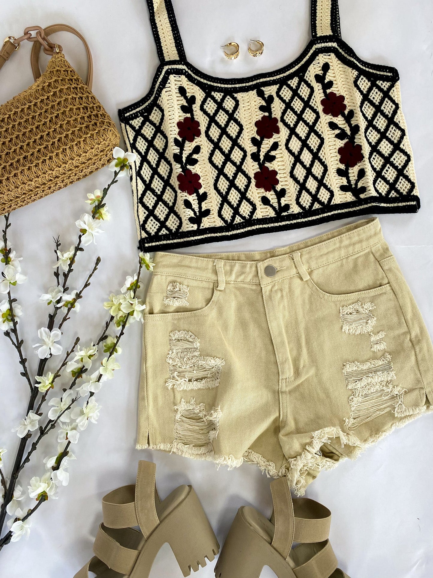 Floral Crochet Top - Dreamlee Boutique