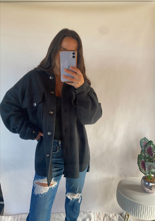 Onyx Button Down Jacket