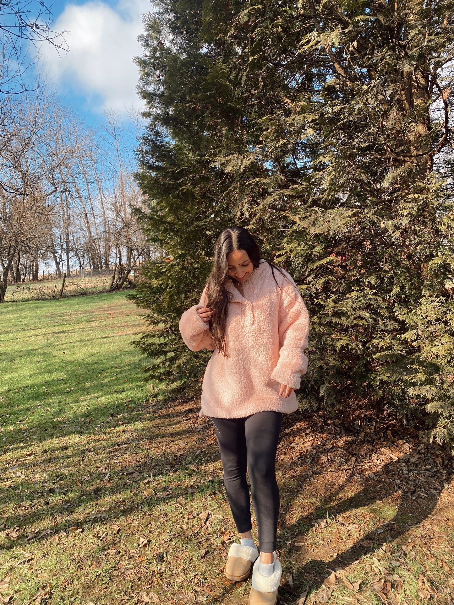 Pink Plush Pullover