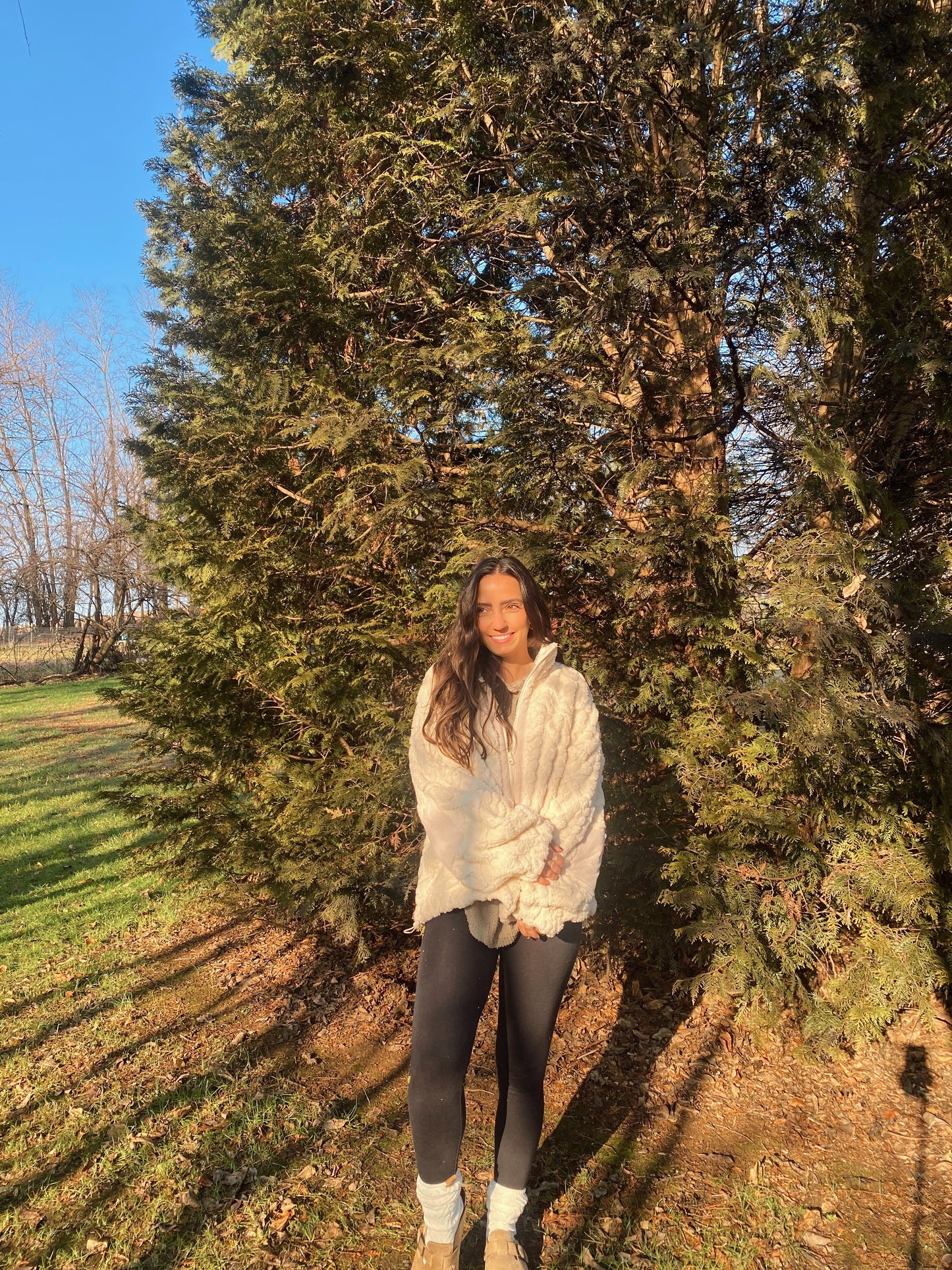 Warm Vanilla Zip Up Jacket