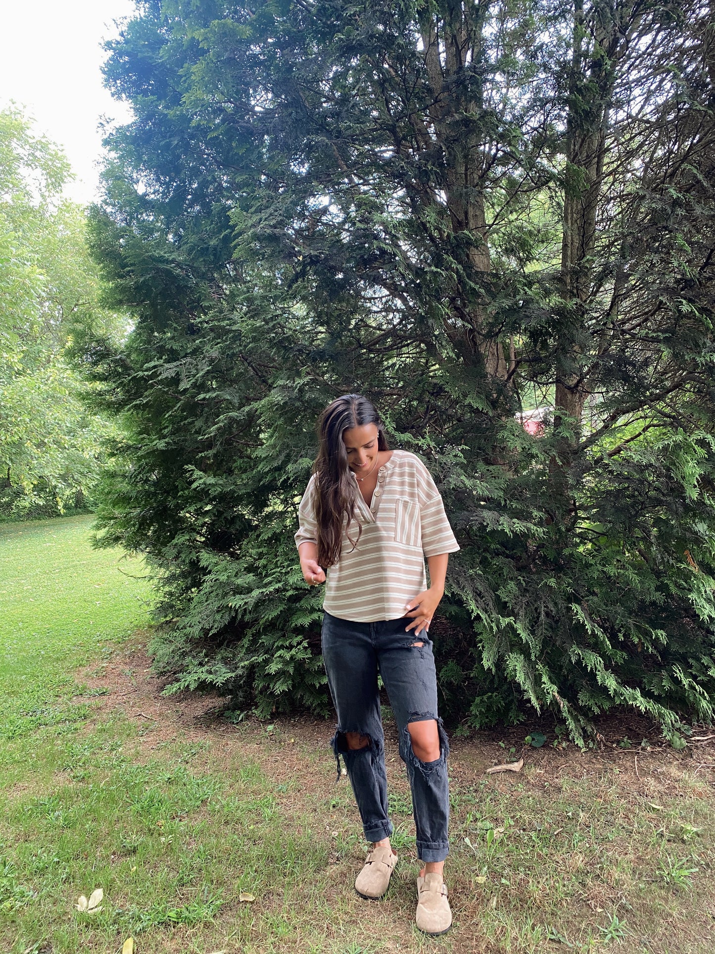 August to Autumn Striped Top
