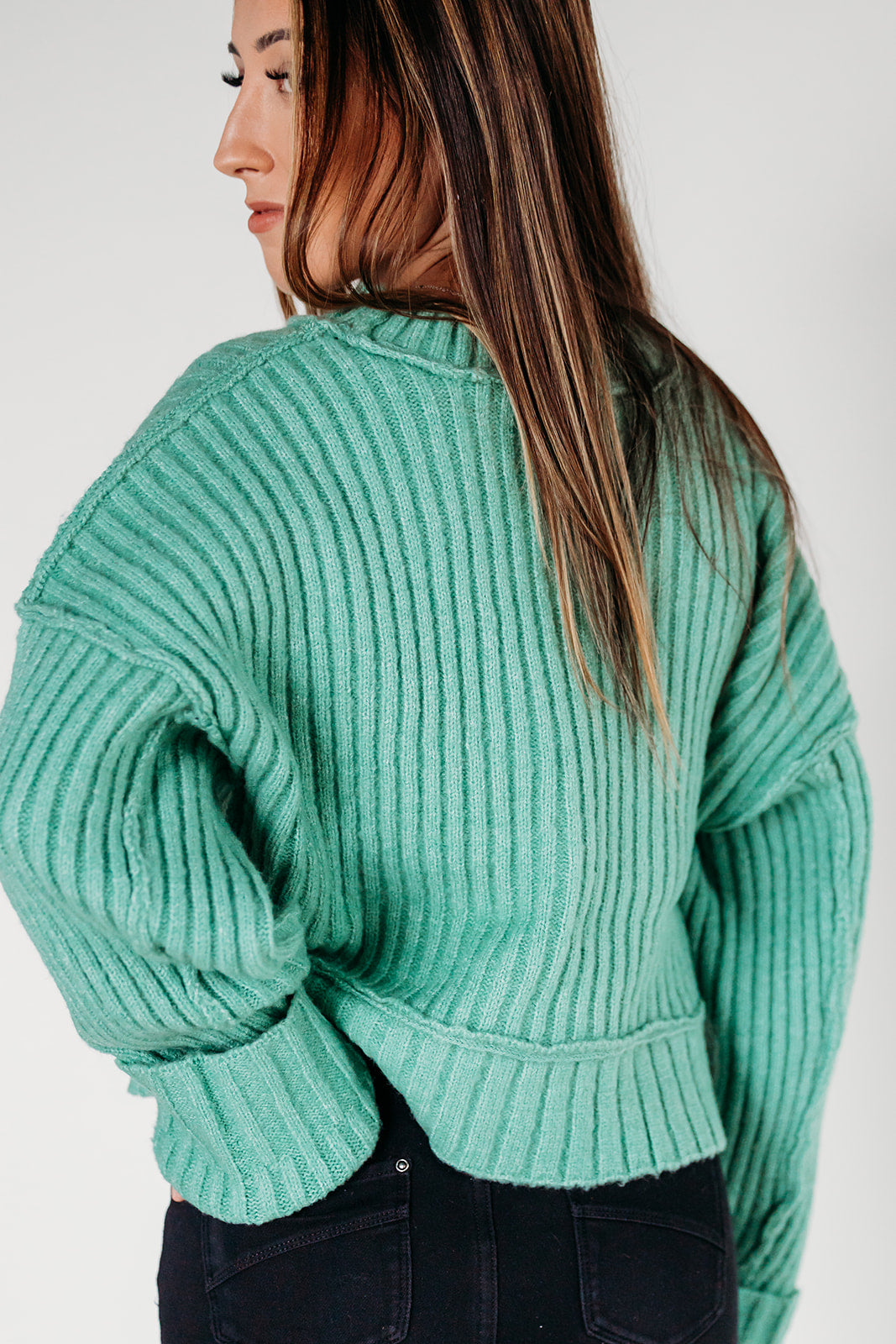 Jade Cropped Sweater