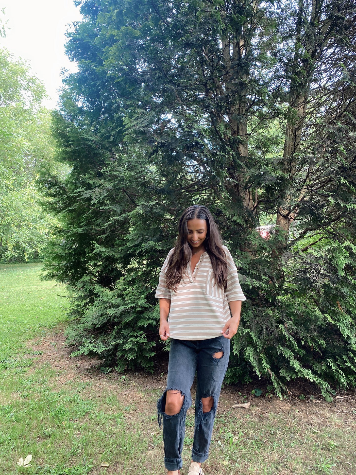August to Autumn Striped Top