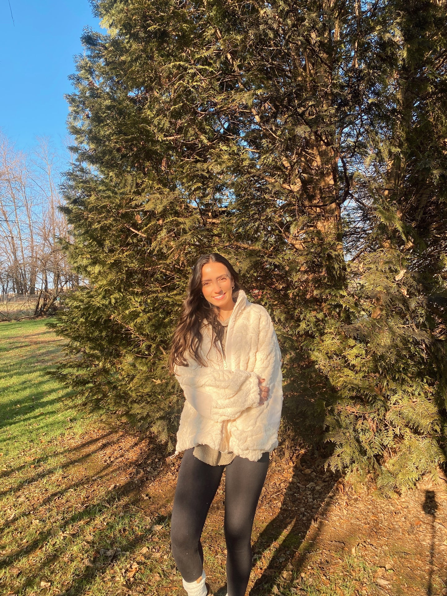 Warm Vanilla Zip Up Jacket