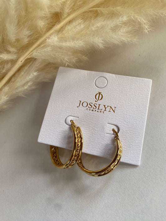 18k Stainless Steel Gold Hoops