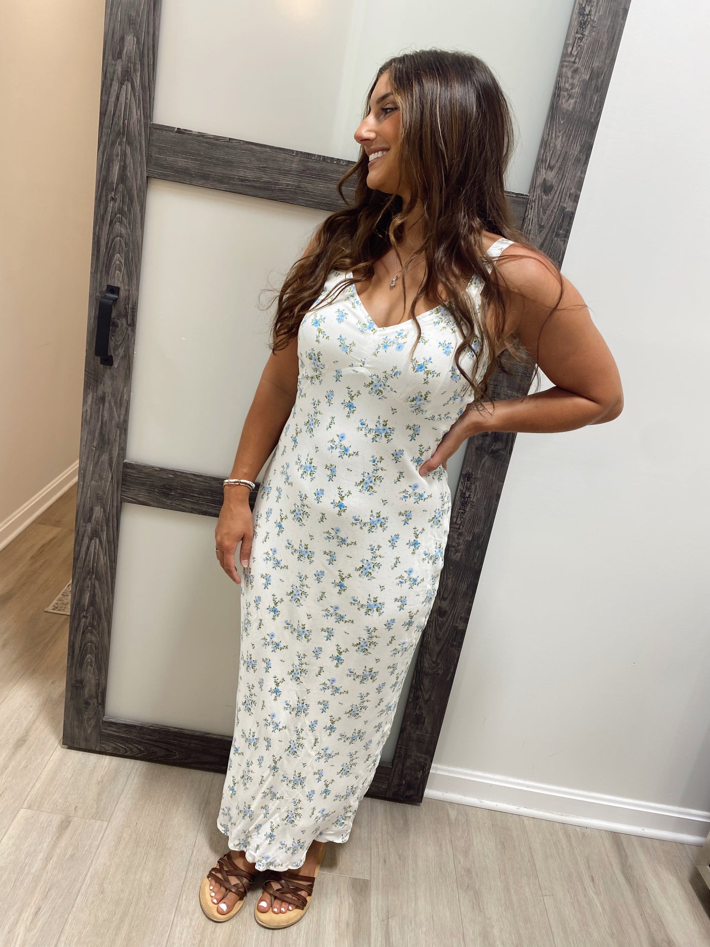 Baby Blue Floral Maxi Dress Dreamlee Boutique Baby Blue Floral Maxi Dress Dreamlee Boutique