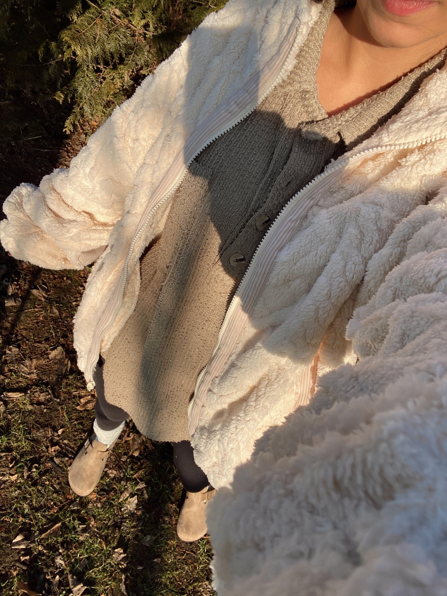 Olive Henley Knit Top