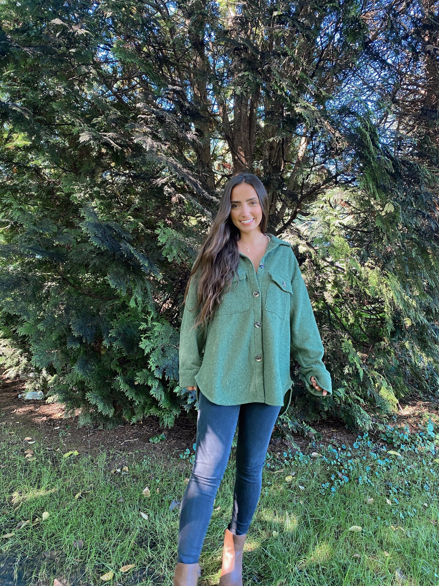 Evergreen Shacket