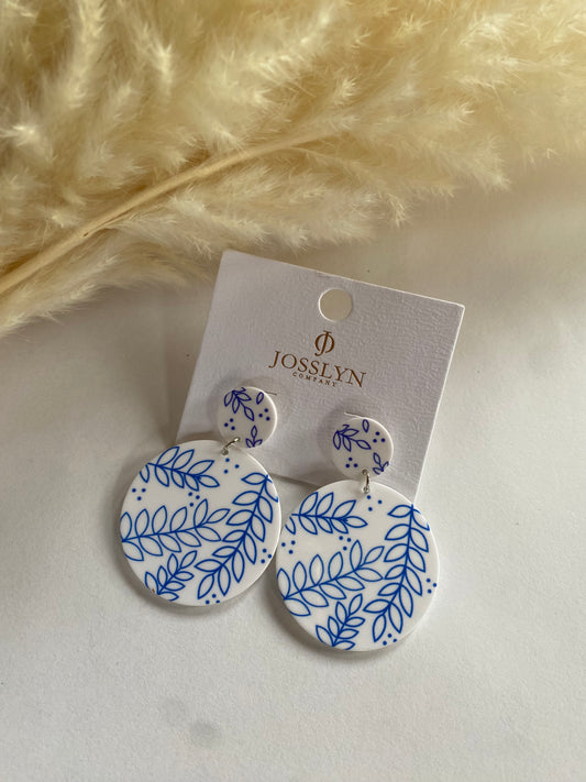 Floral Pattern Drop Earrings