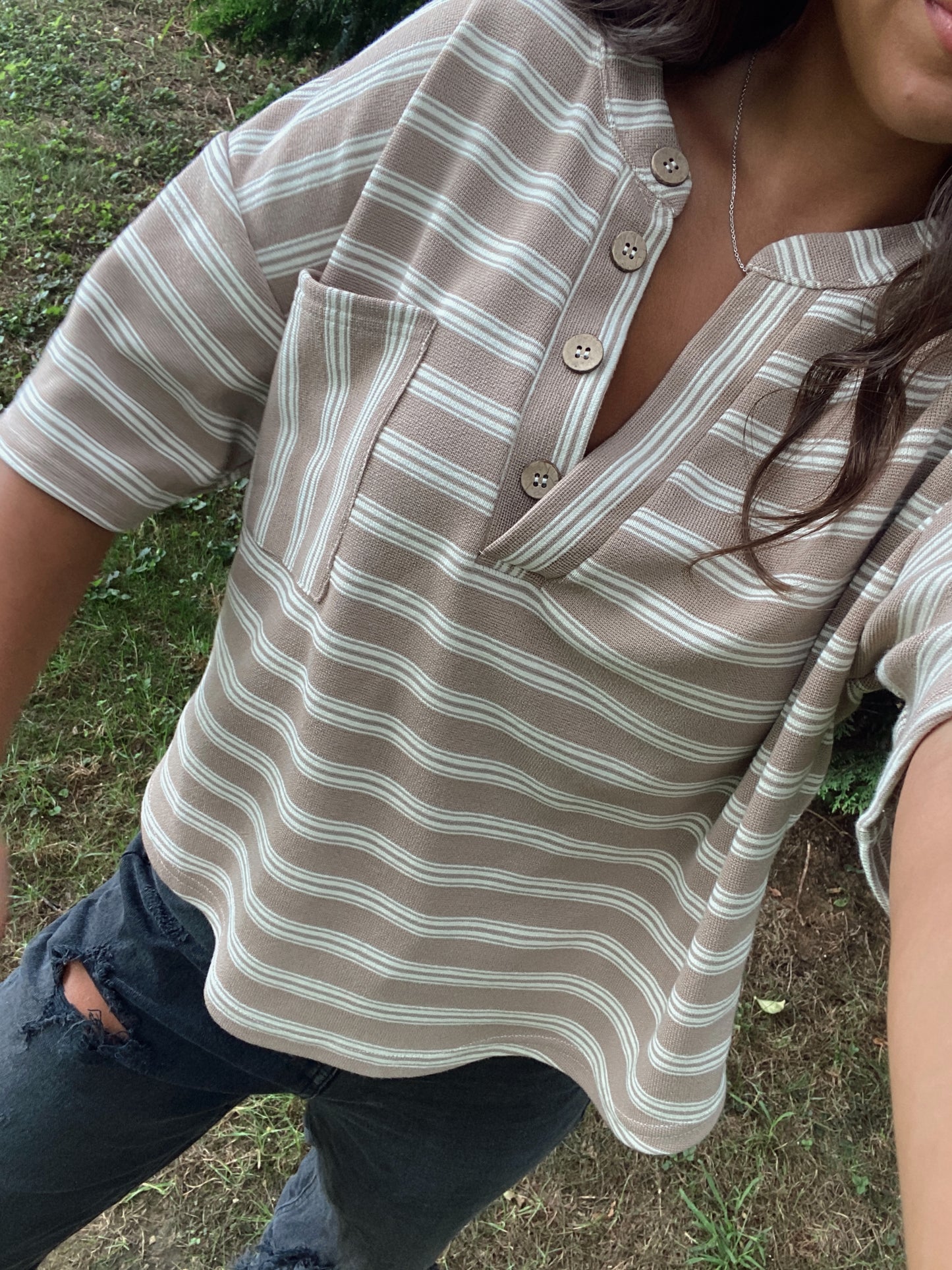 August to Autumn Striped Top