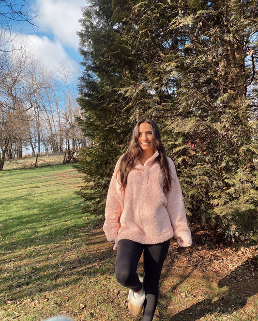 Pink Plush Pullover