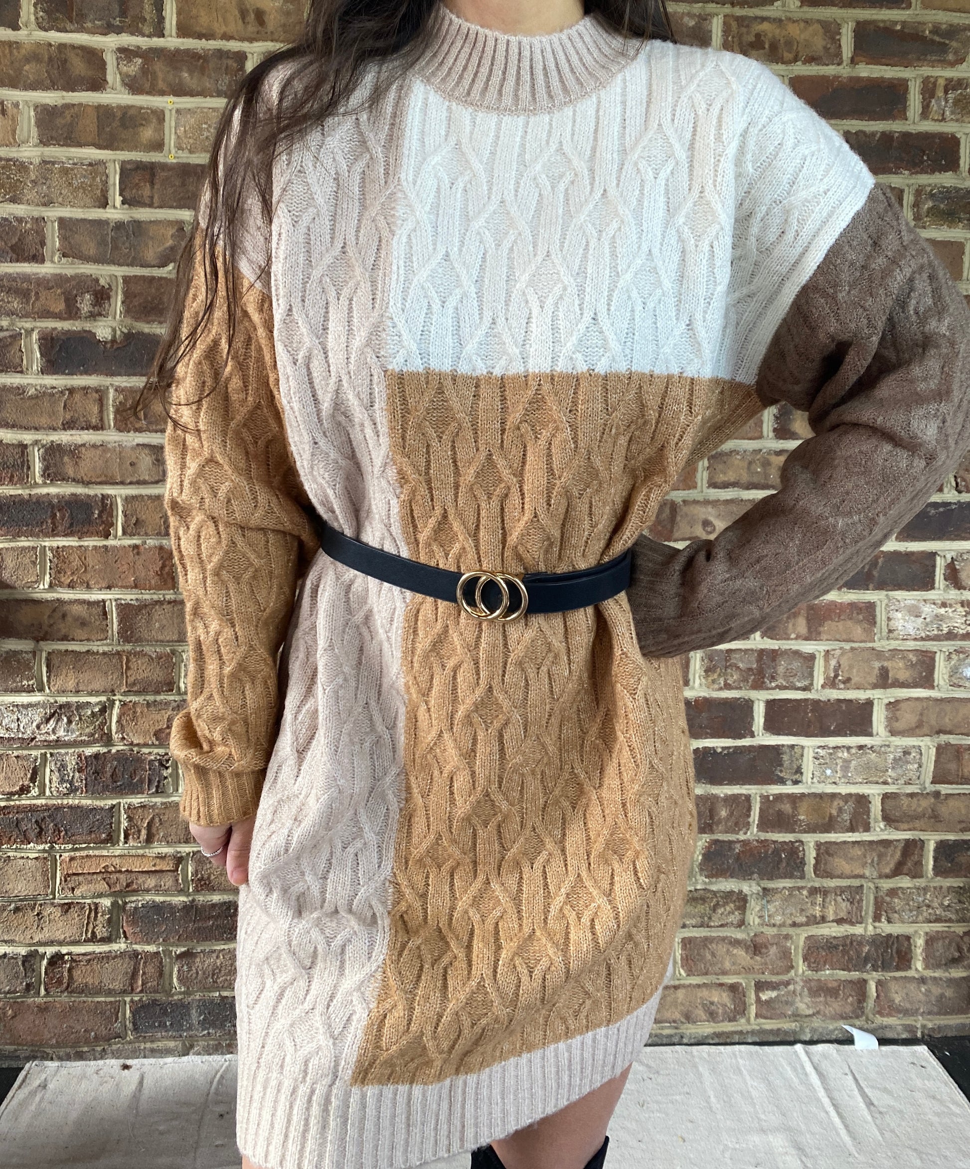 Color Block Sweater Dress Dreamlee Boutique Color Block Sweater Dress Dreamlee Boutique