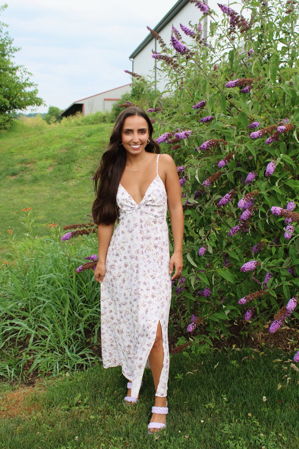 Lavender Floral Dress