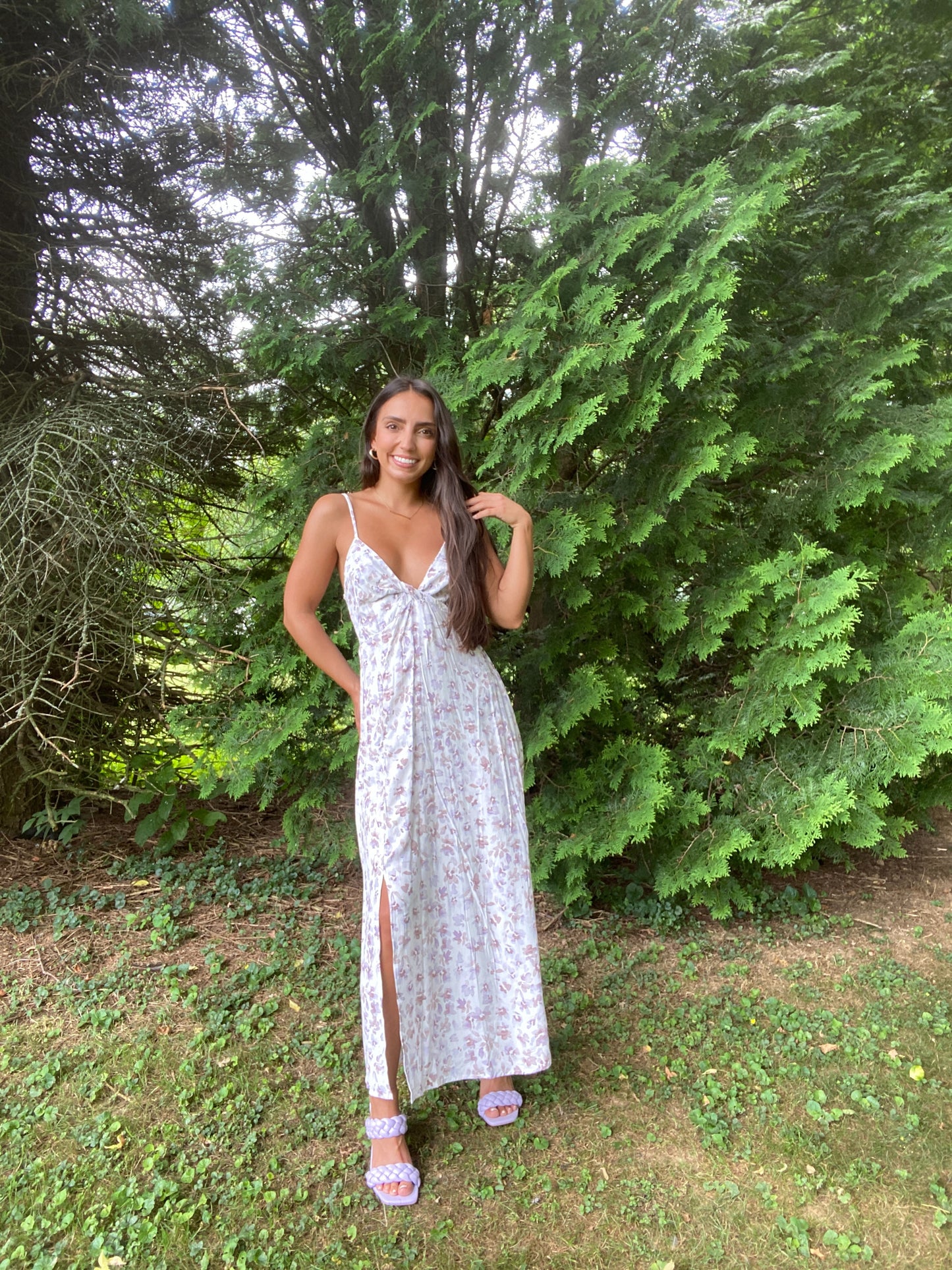 Lavender Floral Dress