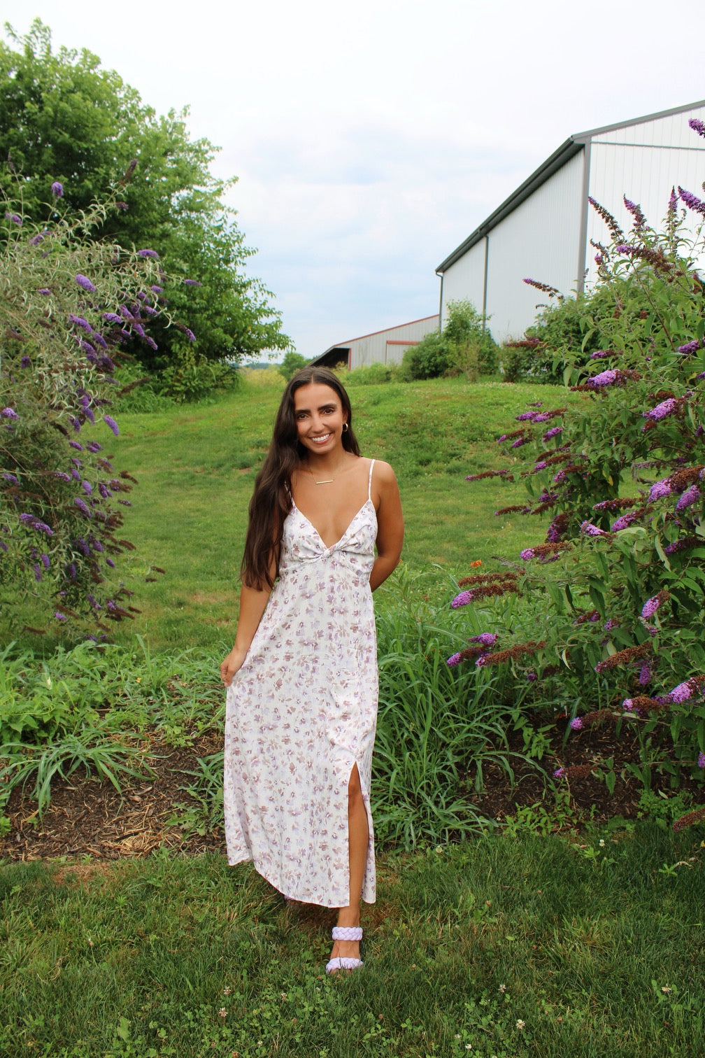 Lavender Floral Dress