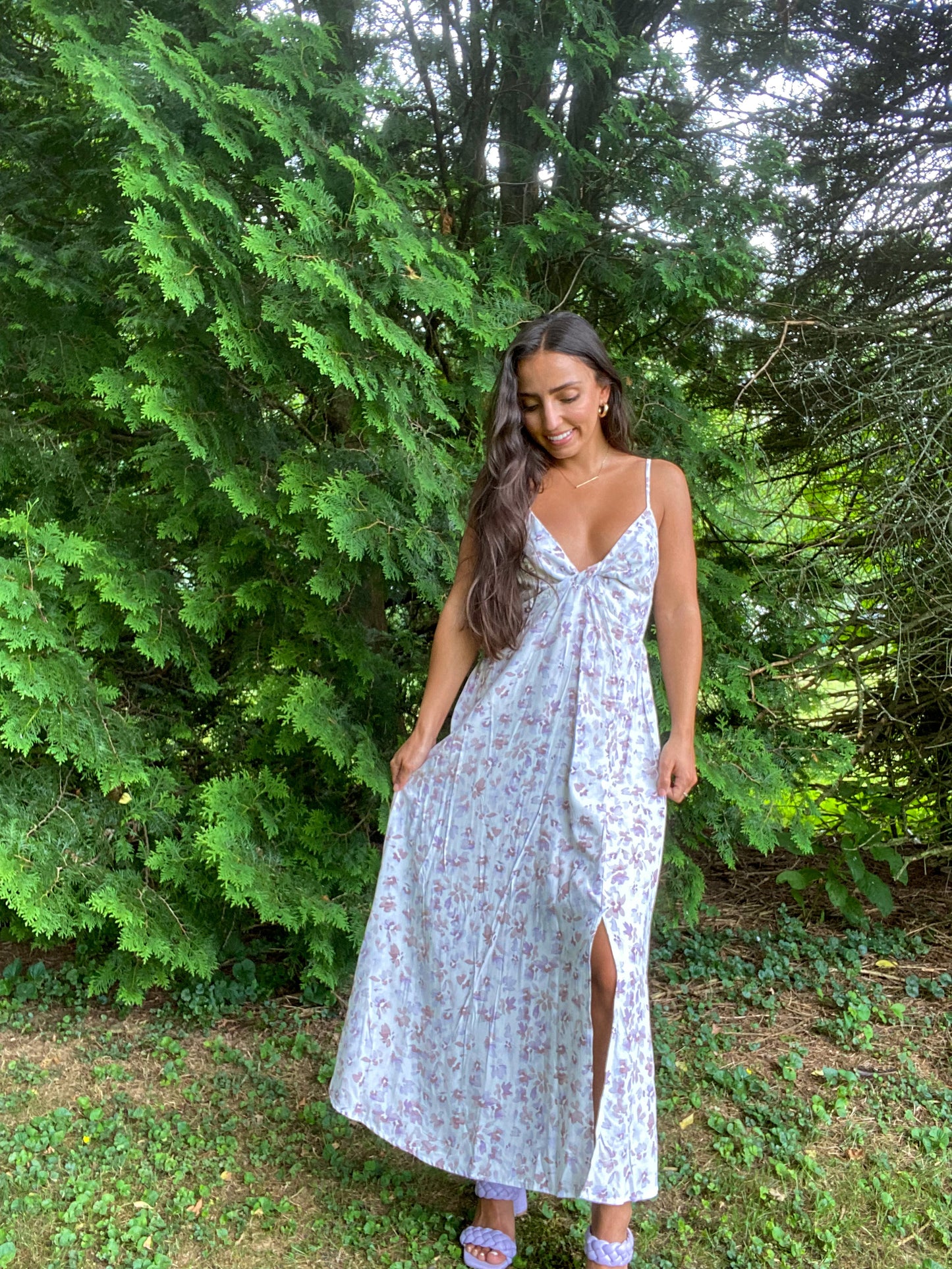 Lavender Floral Dress