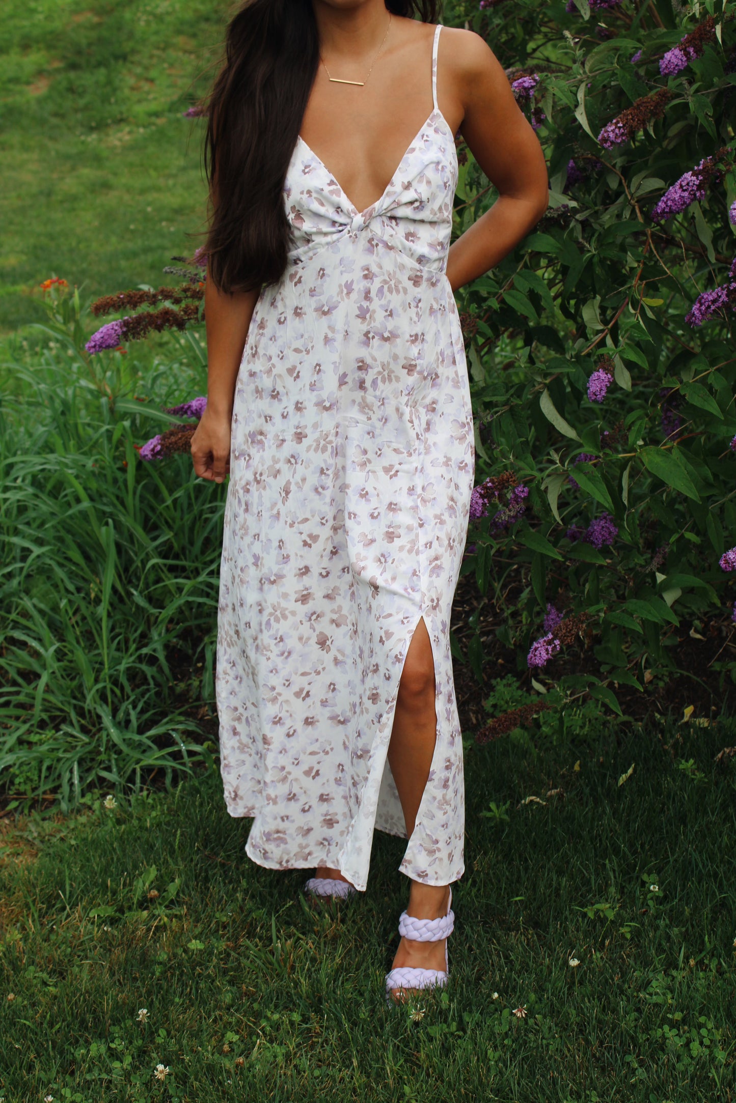 Lavender Floral Dress